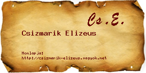 Csizmarik Elizeus névjegykártya